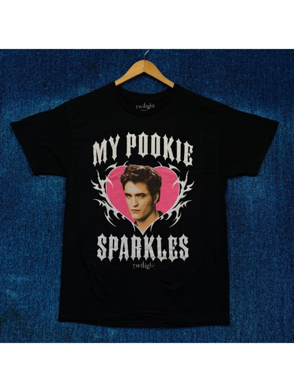 Edward Cullen My Pookie Sparkles Twilight Film Series Tee L